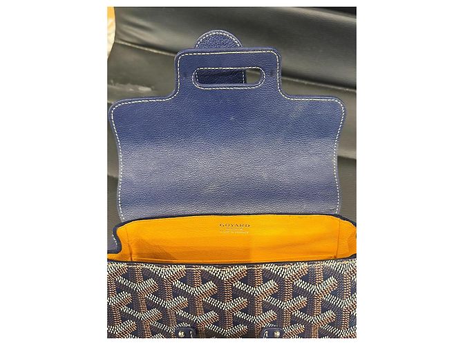 Borsa Goyard Saigon Soft Mini Blu Navy Pelle - vista 7