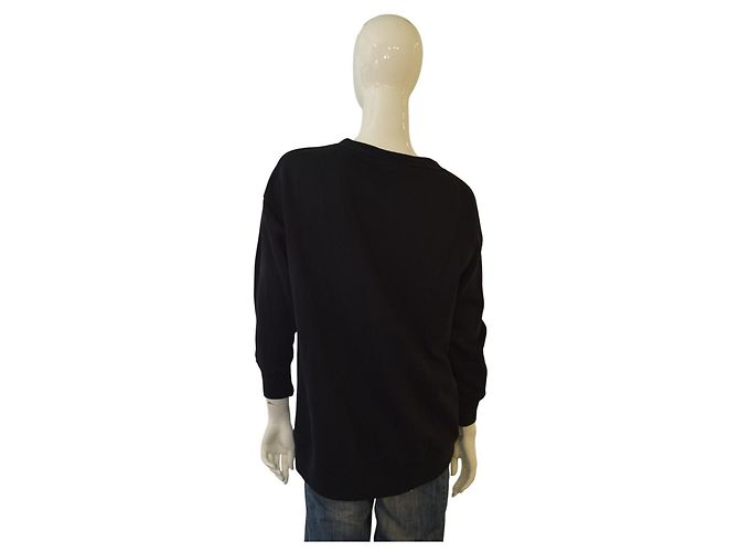 Courreges Sudadera Negra con Logo Courrèges Talla 1 – Corte Oversized – Gráfico Icónico AC Negro - vista 2