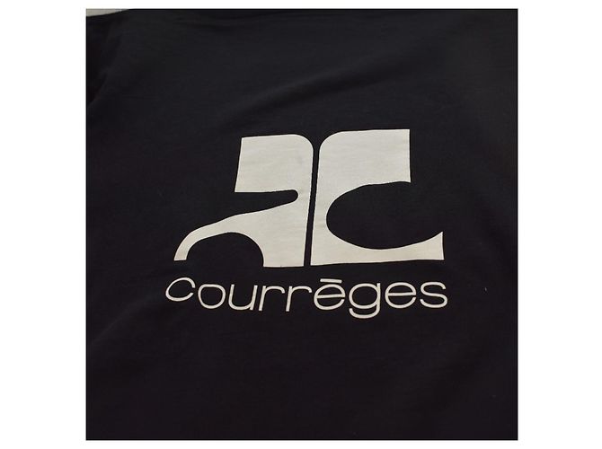 Courreges Sudadera Negra con Logo Courrèges Talla 1 – Corte Oversized – Gráfico Icónico AC Negro - vista 4