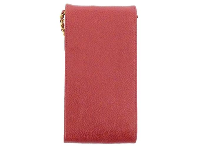 Custodia per telefono Chanel Timeless Classic Line in vitello rosso - vista 2