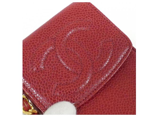 Custodia per telefono Chanel Timeless Classic Line in vitello rosso - vista 7
