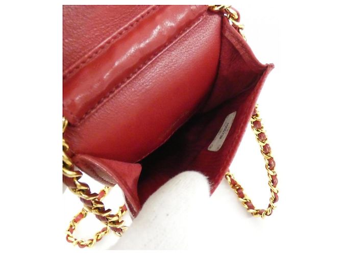 Custodia per telefono Chanel Timeless Classic Line in vitello rosso - vista 9