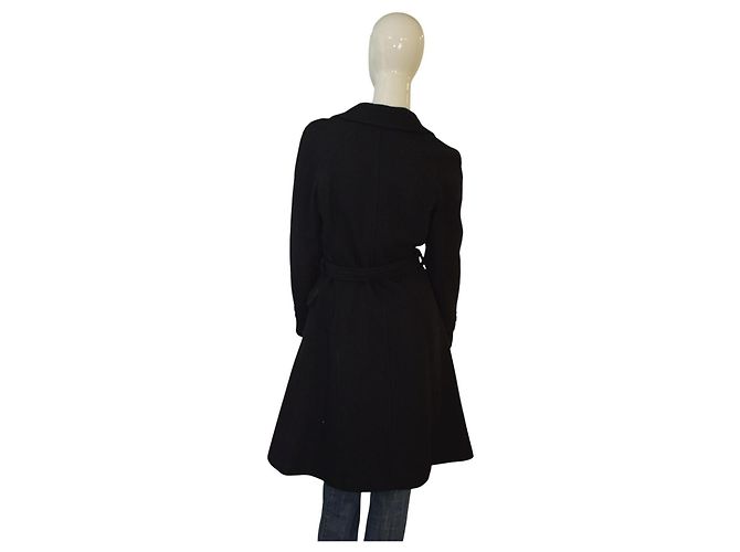 Abrigo de lana negra con cinturón Dolce & Gabbana D&G – Hecho en Italia – Talla IT 42 (US 6/8) Negro - vista 2