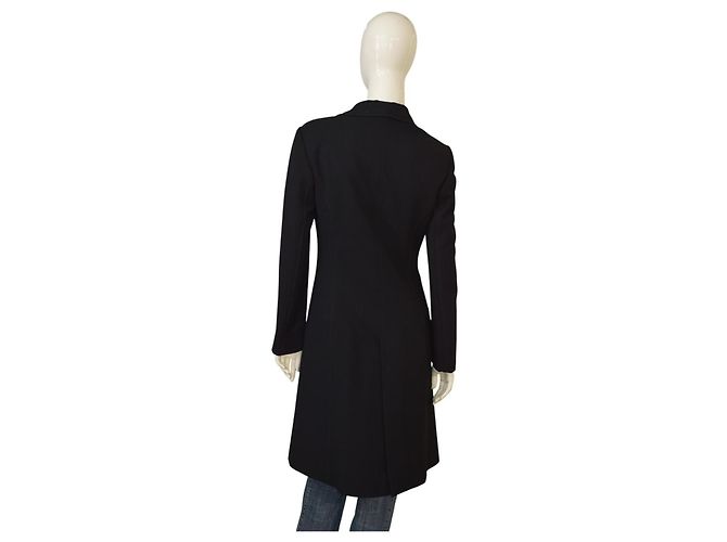 Abrigo largo ajustado de mezcla de lana negra Dolce & Gabbana D&G – Talla 42 mujer Negro - vista 2