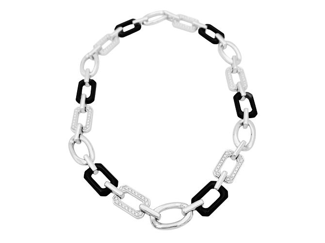 Collana Chanel, "Première Onyx", onice, diamanti, oro bianco. - vista 3