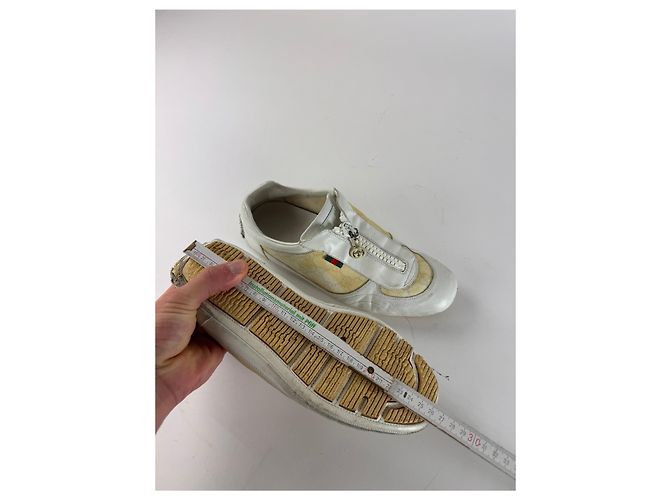 Vintage Gucci Monogram Sneaker Weiß Beige EU38 - Ansicht 10