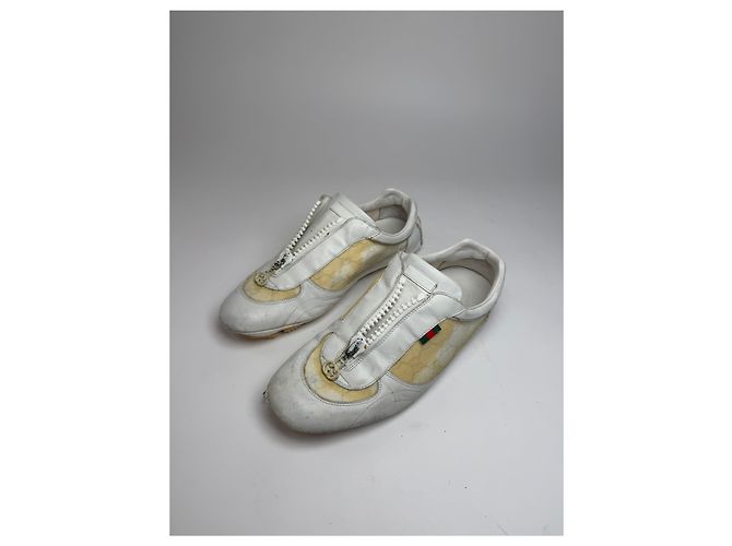 Vintage Gucci Monogram Sneaker Weiß Beige EU38 - Ansicht 11
