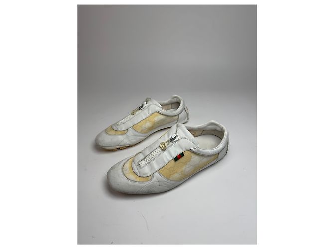 Vintage Gucci Monogram Sneaker Weiß Beige EU38 - Ansicht 3