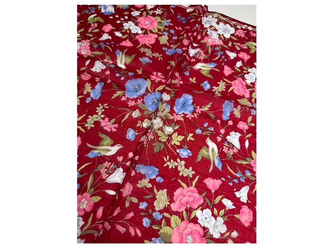 Sciarpa Floreale Vintage Gucci Rossa Nuova Con Scatola Rosso - vista 5