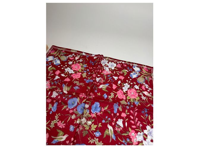 Sciarpa Floreale Vintage Gucci Rossa Nuova Con Scatola Rosso - vista 6