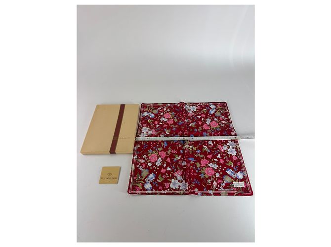 Sciarpa Floreale Vintage Gucci Rossa Nuova Con Scatola Rosso - vista 8