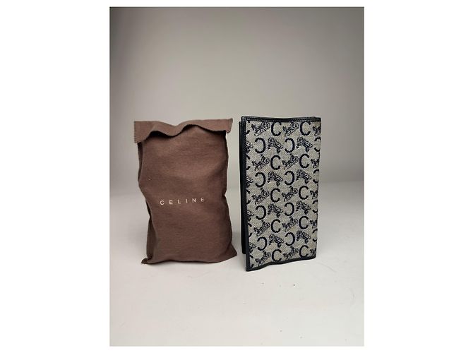 Céline Vintage Celine Macadam Monogram ID Holder Card Holder Navy Grey Navy blue - view 2