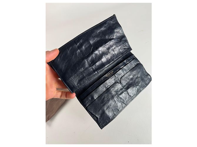 Céline Vintage Celine Macadam Monogram ID Holder Card Holder Navy Grey Navy blue - view 5