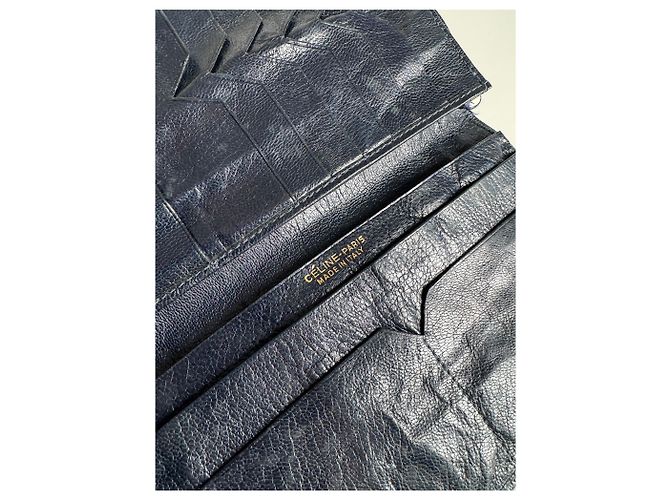 Céline Vintage Celine Macadam Monogram ID Holder Card Holder Navy Grey Navy blue - view 6