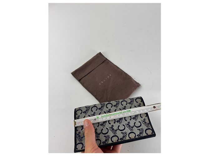 Céline Vintage Celine Macadam Monogram ID Holder Card Holder Navy Grey Navy blue - view 8