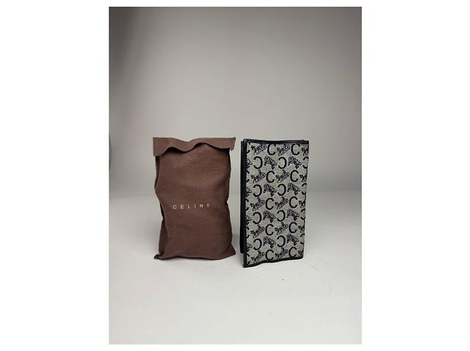 Céline Vintage Celine Macadam Monogram ID Holder Card Holder Navy Grey Navy blue - view 9