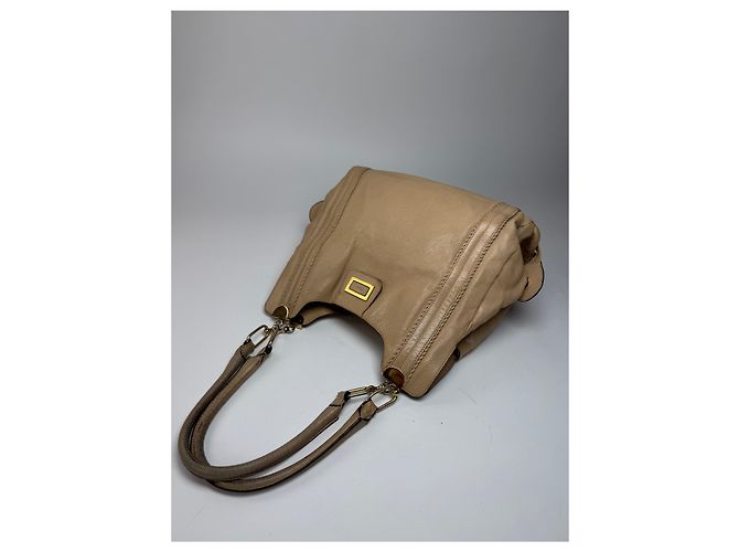 Chloé Vintage Chloe Lederhandtasche, Beuteltasche Beige - Ansicht 8