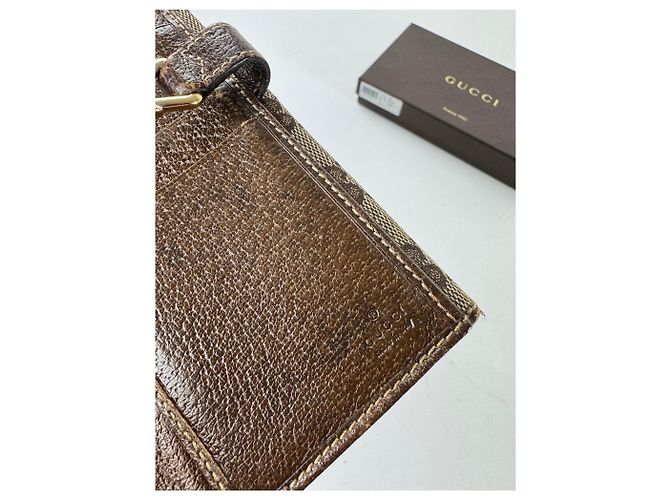 Gucci Jackie Monogram Leder Geldbörse Braun - Ansicht 4