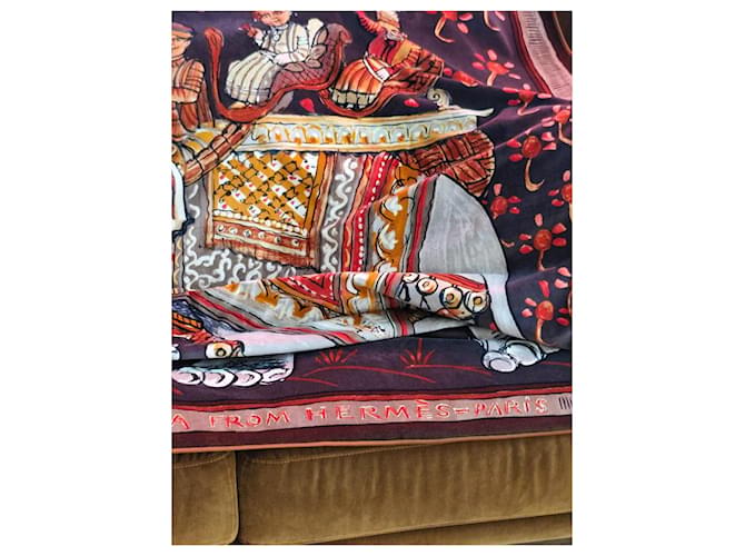 Sciarpa Hermès Marrone in Cotone - vista 4