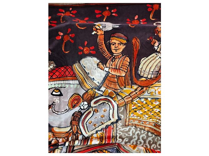 Sciarpa Hermès Marrone in Cotone - vista 5