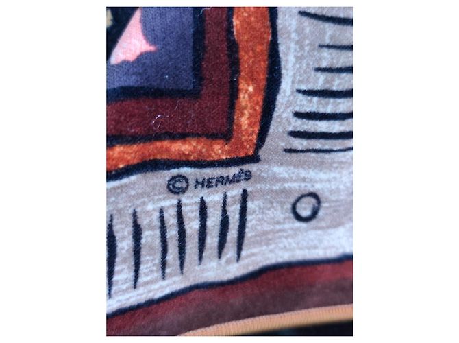 Sciarpa Hermès Marrone in Cotone - vista 6