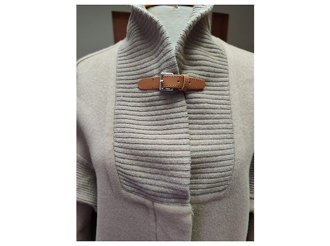 Abrigo Hermès de cachemira beige - vista 2