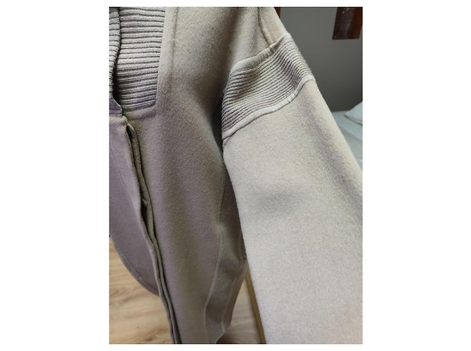 Abrigo Hermès de cachemira beige - vista 3