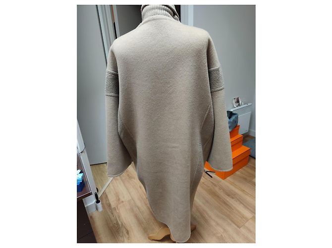 Abrigo Hermès de cachemira beige - vista 5