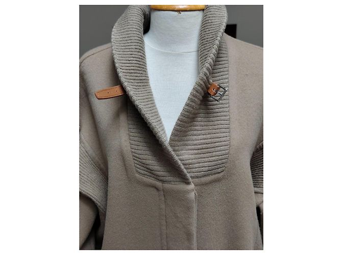 Abrigo Hermès de cachemira beige - vista 7