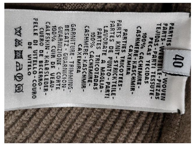 Abrigo Hermès de cachemira beige - vista 9