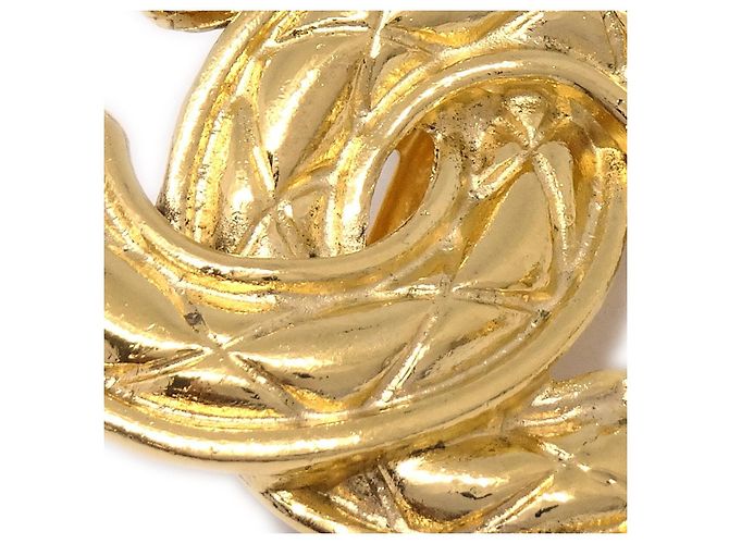 Chanel CC Clip-On Quilted Metal D'oro - vista 3