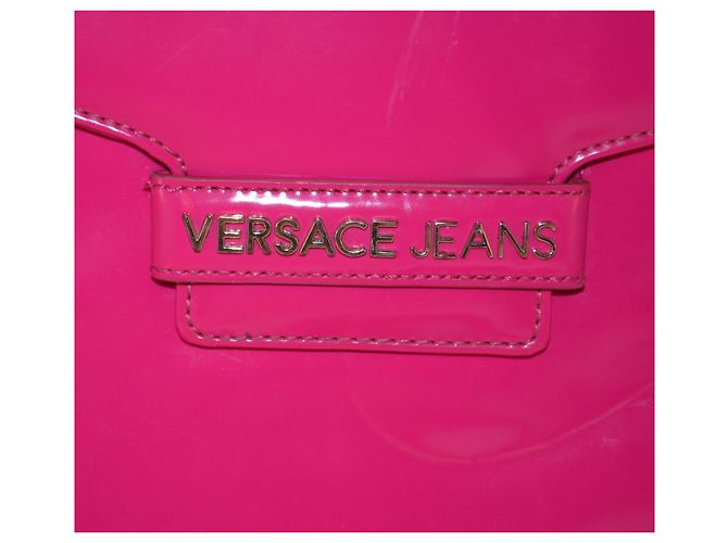 Borsa a tracolla Versace Jeans Couture in pelle verniciata rosa - vista 2