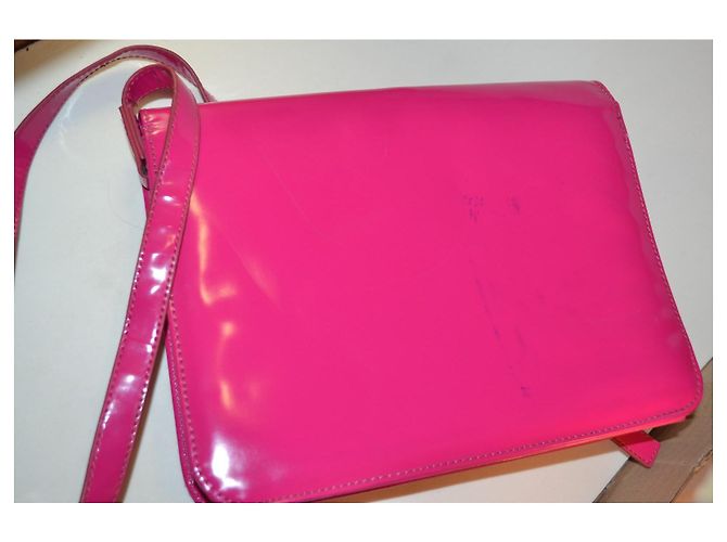 Borsa a tracolla Versace Jeans Couture in pelle verniciata rosa - vista 4