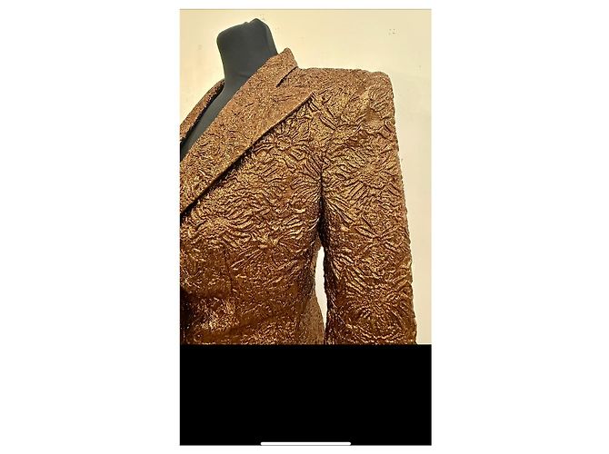 Completo tre pezzi Alexandre Vauthier Lurex Bronzo - vista 4