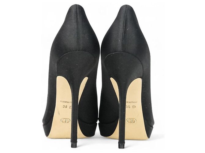 Décolleté in satin Christian Dior Nero - vista 5