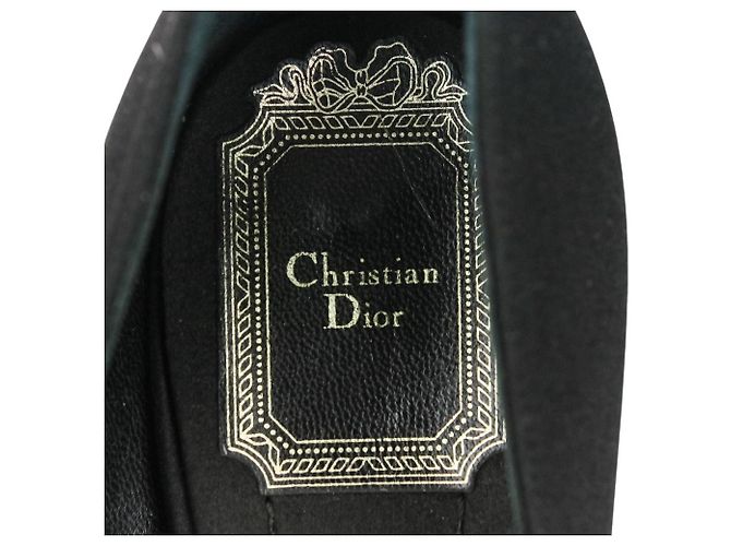 Décolleté in satin Christian Dior Nero - vista 9