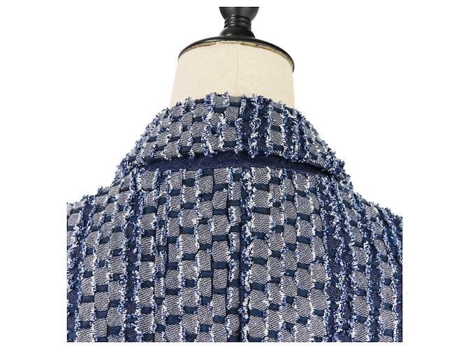 Autre Marque Chaqueta de tweed de mezclilla de doble botonadura EZUMi Azul - vista 5