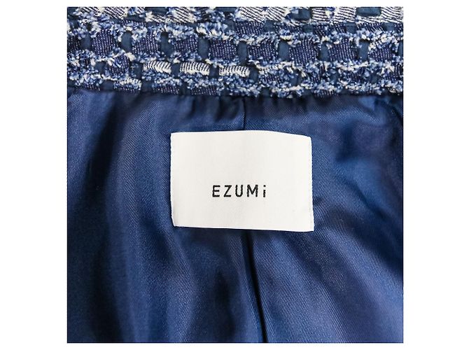 Autre Marque Chaqueta de tweed de mezclilla de doble botonadura EZUMi Azul - vista 9