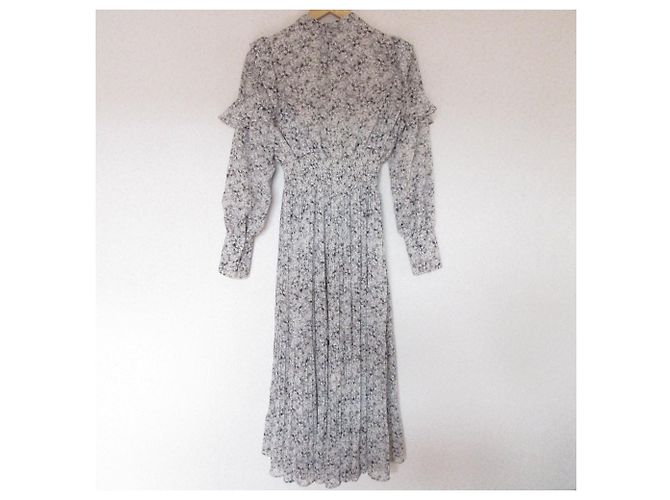 Autre Marque Vestido Plisado con Estampado Snidel Sustaina Negro Blanco - vista 2