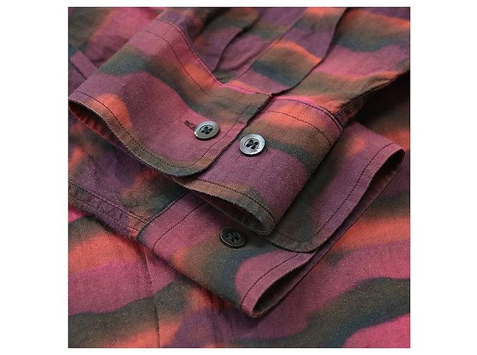 Autre Marque Camisa de algodón LenLye de Dries Van Noten Castaño Burdeos - vista 4