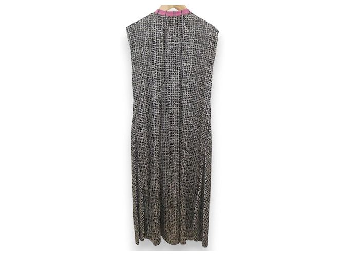 Autre Marque Akane Utsunomiya Tweed-Druckkleid Braun Schwarz Pink - Ansicht 2