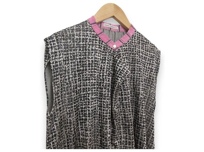 Autre Marque Akane Utsunomiya Tweed-Druckkleid Braun Schwarz Pink - Ansicht 3