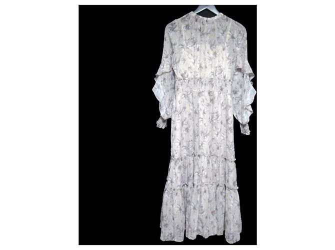 Autre Marque Nuance Blumenmuster Kleid Apuweiser-riche Beige - Ansicht 2