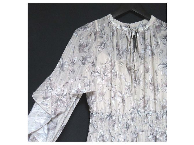 Autre Marque Nuance Blumenmuster Kleid Apuweiser-riche Beige - Ansicht 3