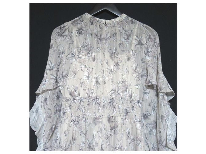 Autre Marque Nuance Blumenmuster Kleid Apuweiser-riche Beige - Ansicht 4