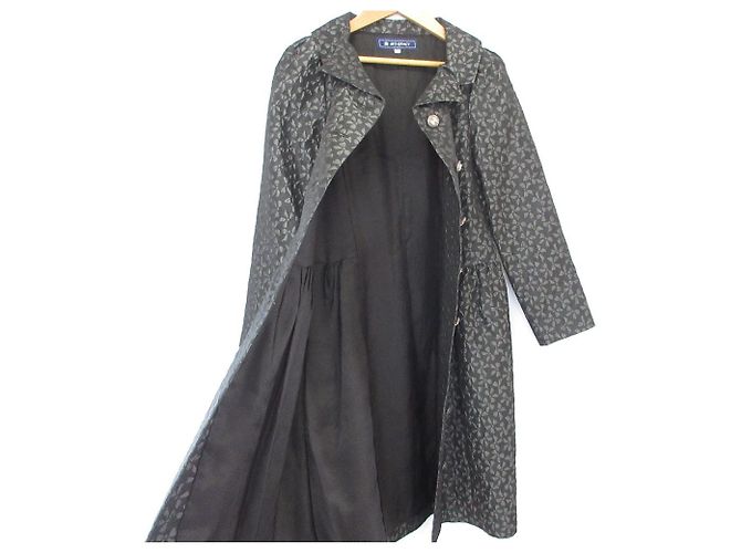 Autre Marque M'S GRACY Abrigo de Jacquard con Cinta Castaño Gris antracita - vista 4
