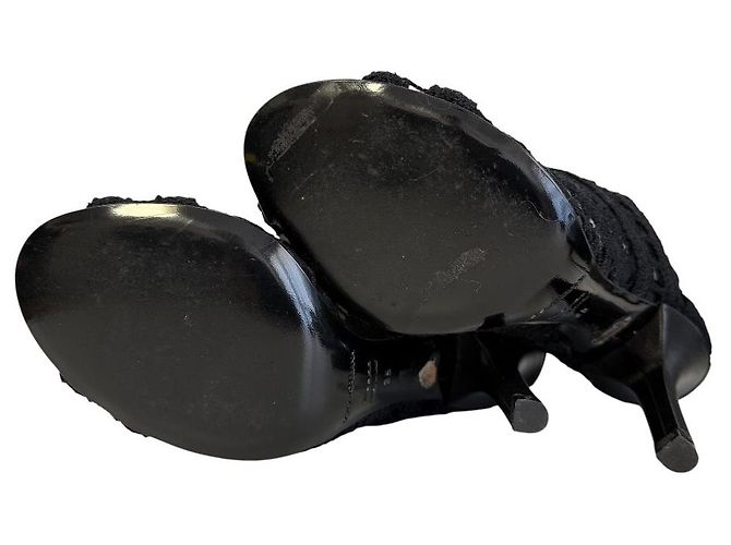 Dolce & Gabbana Botines cortos de encaje de ganchillo Dolce&Gabbana Nero - vista 7