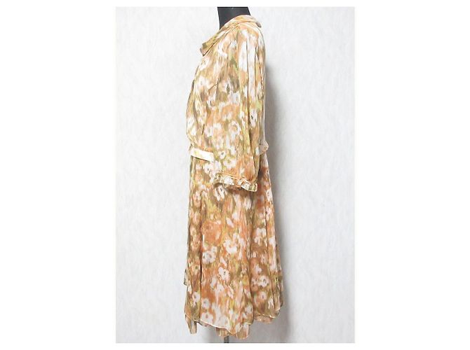 Autre Marque Chiffonkleid mit Blumenmuster von Pierre Cardin Pink - Ansicht 3