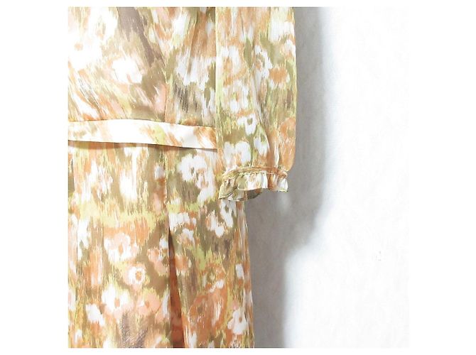 Autre Marque Chiffonkleid mit Blumenmuster von Pierre Cardin Pink - Ansicht 5