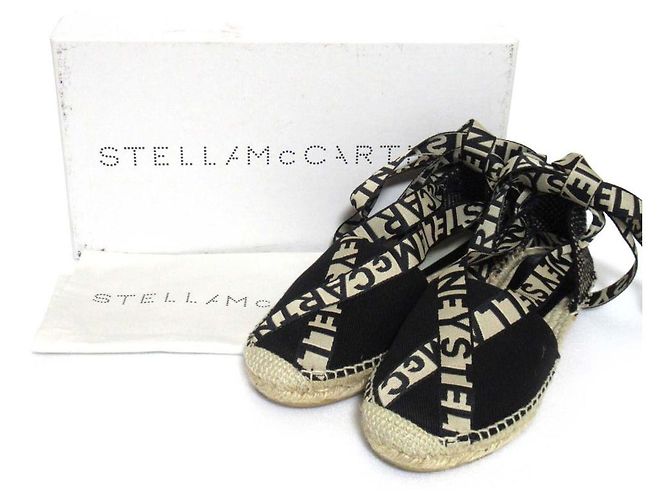 Stella Mc Cartney Sandali Espadrilles con Cinturino in Raso Stella McCartney Nero - vista 11